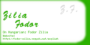 zilia fodor business card